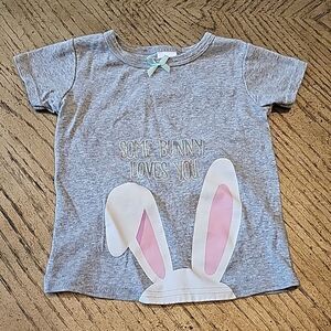 4T bunny pj top